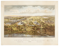 Bird's Eye View, Centennial Buildings. Fairmount Park, Philadelphia