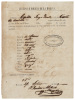 Cuban identification paper for Chinese laborer 1863