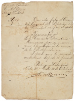 Cuban War of Independence manuscript signed by Antonio Maceo, 1895