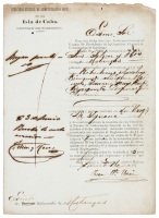 Cuban document requesting rehire of Chinese laborers 1870s