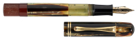 PELIKAN: No. 100N Fountain Pen, Tortoiseshell Celluloid Barrel and Cap, Red Hard Rubber Endpiece