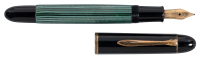 PELIKAN: No. 140 Fountain Pen, Striated Green Barrel Band