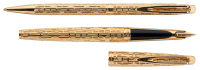 WATERMAN: Gold-Plated Fountain Pen and Ballpoint Pair