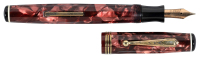 PARKER: Parkette DeLuxe 12-Sided Burgundy Celluloid Fountain Pen