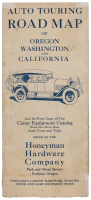 Auto Touring Road Map of Oregon, Washington, and California