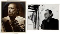 Two signed photographs of Charles Bukowski