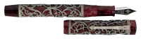 CONWAY STEWART: Chatsworth Burgundy and Silver Limited Edition Fountain Pen