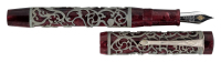 CONWAY STEWART: Chatsworth Burgundy and Silver Limited Edition Fountain Pen