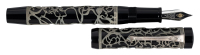 CONWAY STEWART: Chatsworth Classic Black and Sterling Silver Limited Edition Fountain Pen