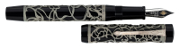 CONWAY STEWART: Chatsworth Classic Black and Sterling Silver Limited Edition Fountain Pen