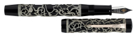 CONWAY STEWART: Chatsworth Classic Black and Sterling Silver Limited Edition Fountain Pen