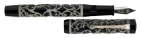 CONWAY STEWART: Chatsworth Classic Black and Sterling Silver Limited Edition Fountain Pen