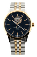 RAYMOND WEIL: Maestro Automatic Two-Tone Steel Watch, "Open Heart" Visible Balance Wheel