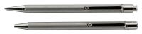 CARTIER: Must de Cartier Brushed Steel Ballpoint and Propelling Pencil * Lot of Two Instruments
