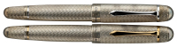 CLASSIC PENS: "Flamme and Vannerie" [CP8] Lot of Two Sterling Silver Limited Edition Rollerballs by Murelli