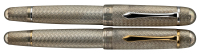 CLASSIC PENS: "Flamme and Vannerie" [CP8] Lot of Two Sterling Silver Limited Edition Rollerballs by Murelli