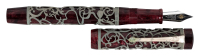 CONWAY STEWART: Chatsworth Burgundy and Silver Limited Edition Fountain Pen