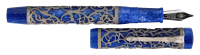 CONWAY STEWART: Chatsworth Sapphire Blue and Sterling Silver Limited Edition Fountain Pen