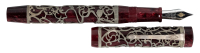 CONWAY STEWART: Chatsworth Burgundy and Silver Limited Edition Fountain Pen
