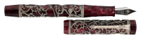 CONWAY STEWART: Chatsworth Burgundy and Silver Limited Edition Fountain Pen