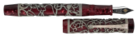 CONWAY STEWART: Chatsworth Burgundy and Silver Limited Edition Fountain Pen