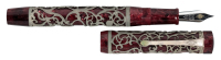 CONWAY STEWART: Chatsworth Burgundy and Silver Limited Edition Fountain Pen
