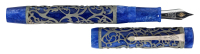 CONWAY STEWART: Chatsworth Sapphire Blue and Sterling Silver Limited Edition Fountain Pen