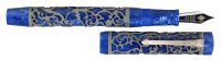 CONWAY STEWART: Chatsworth Sapphire Blue and Sterling Silver Limited Edition Fountain Pen