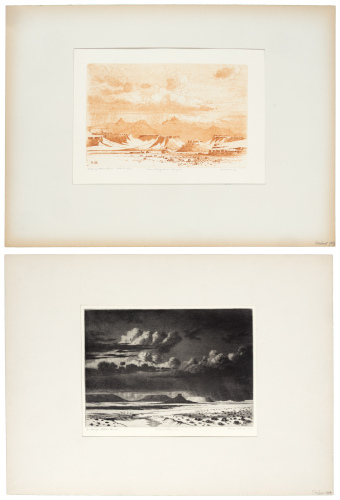 Desert Set [with] autograph letter signed by George Elbert Burr