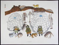 Series of four lithographs of Eskimo scenes