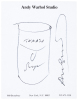 Original drawing of a soup can by Andy Warhol on Factory stationery