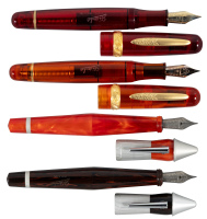 STIPULA: Pinocchio [and] Etruria Rainbow Fountain Pens * Lot of Seven Pens