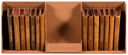 14 Shakespeare Miniature Books in display
