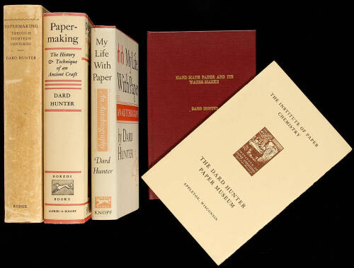 Four volumes on papermaking by Dard Hunter