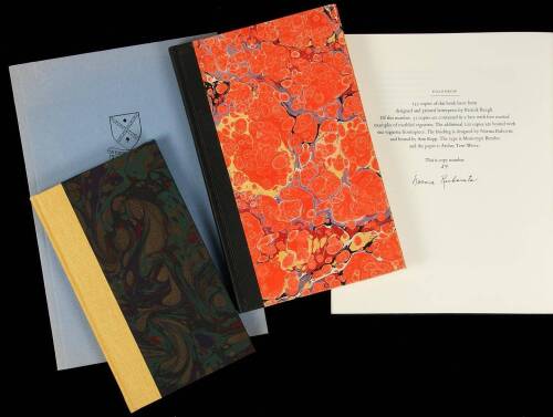 Four volumes on marbled paper