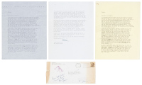 Two typed letters from Dody Weston Thompson to Morley and Fran Baer