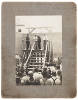 Scaffold photograph from the execution of E.W. Hawkins - the last legal hanging in Tucson