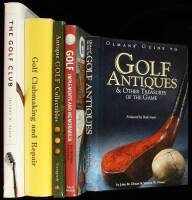 Five volumes on collecting golf antiques and golf clubs