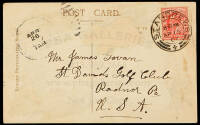 Vintage photographic postcard with 26 images of James Braid playing golf