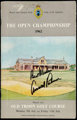 1962 British Open Official Programme, signed by Arnold Palmer