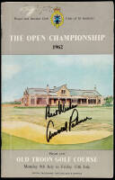 1962 British Open Official Programme, signed by Arnold Palmer