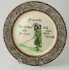 Ceramic Plate with Golfing Scene