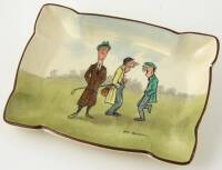 Ceramic Tray With Golfing Illustration by H.M. Bateman