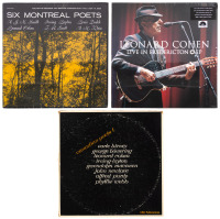 Three music & poetry LPs featuring Leonard Cohen