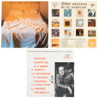 Three LP recordings of Beat authors and performers, two signed by Lawrence Ferlinghetti