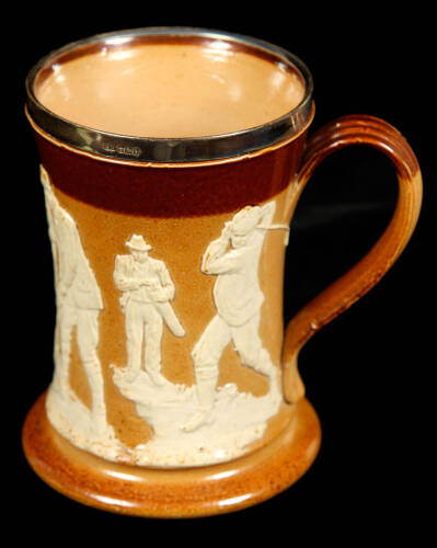 Royal Doulton Stoneware Mug with Silver Rim