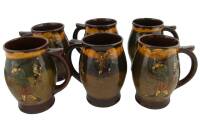 Six Earthenware Mugs by Royal Doulton