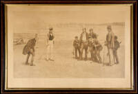 The Stymie, a Foursome at North Berwick in the Forties - framed print