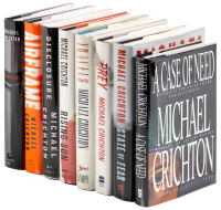 Eight signed novels by Michael Crichton