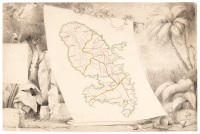 Manuscript map of Martinique